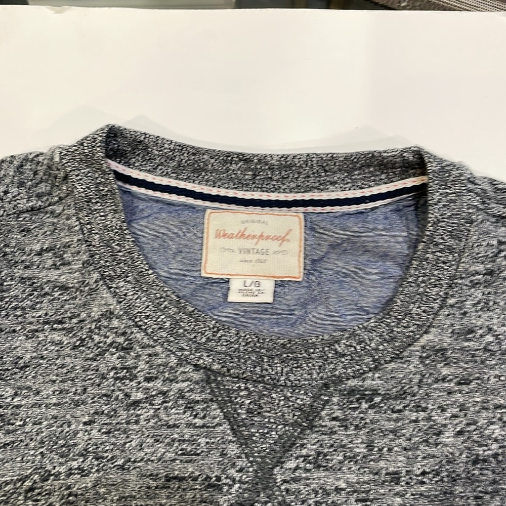 Weatherproof vintage gray sweatshirt, crewneck new without tags large